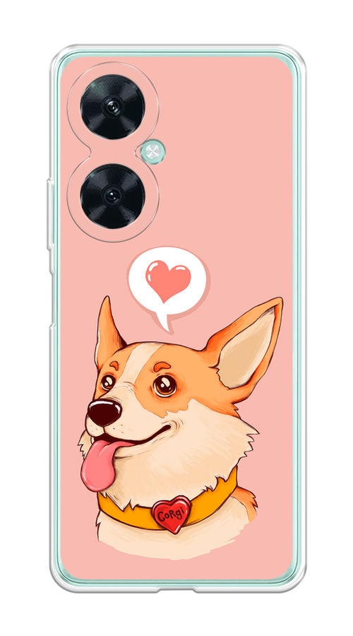 

Чехол на Huawei Nova 11i "Корги язык", Розовый;коричневый, 6121750-1