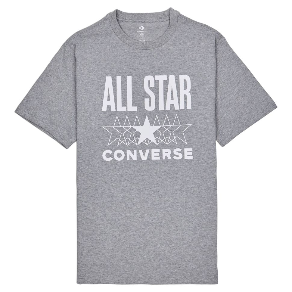 

Футболка мужская Converse 10018373102 серая L, 10018373035