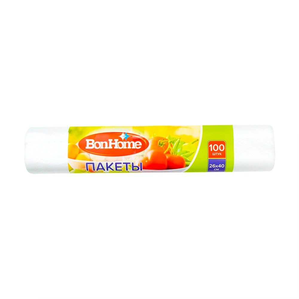 

Пакеты для хранения, BonHome, 26х40 см, 100 шт., Прозрачный