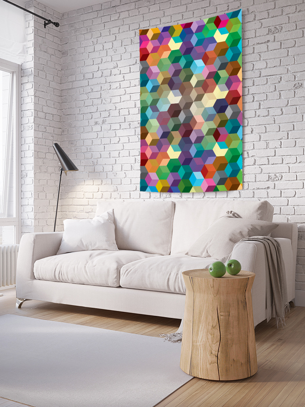 

Вертикальное фотопанно на стену JoyArty Красочные соты 100x150 см, Красочные соты