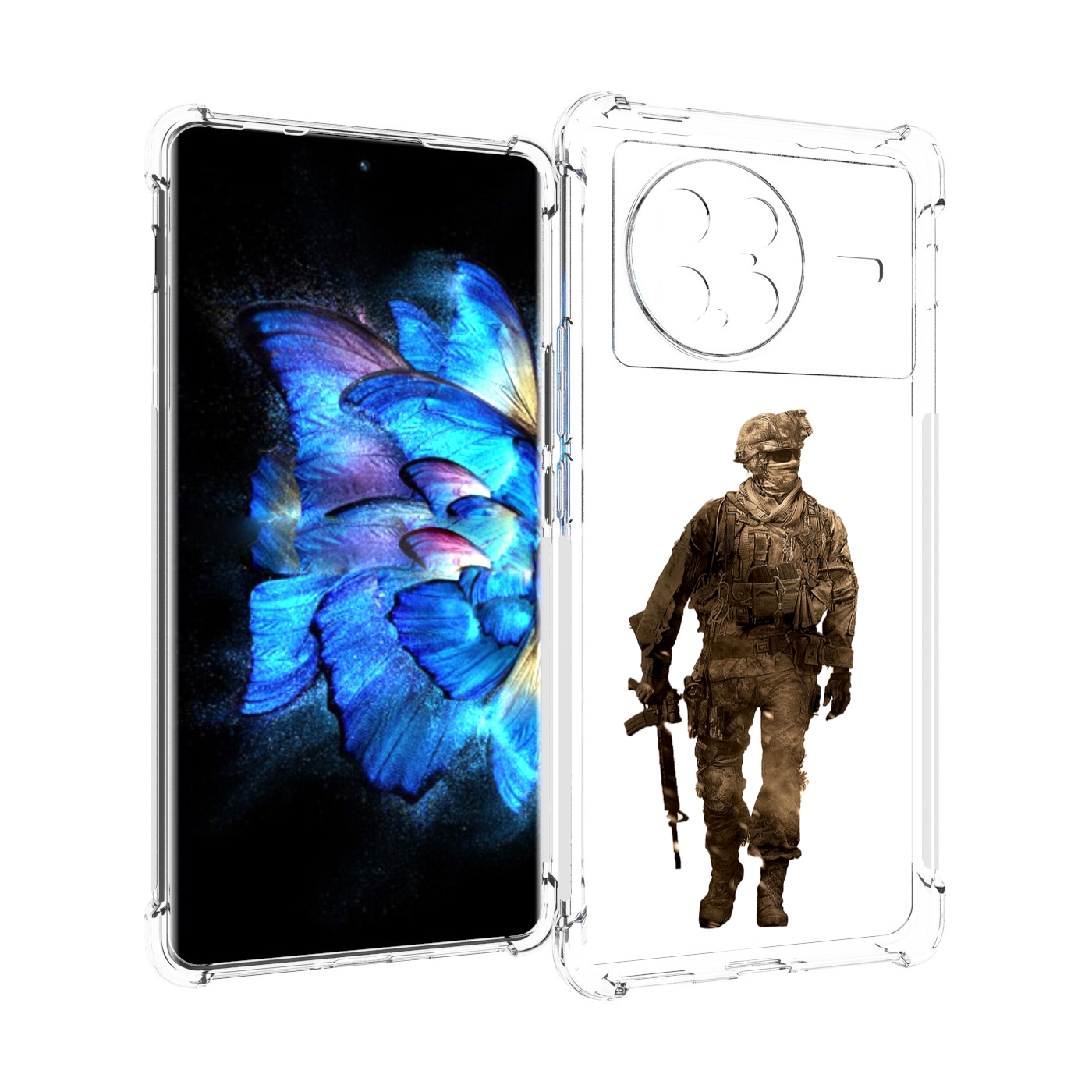 

Чехол MyPads call-of-duty мужской для Vivo X Note 5G, Прозрачный, Tocco