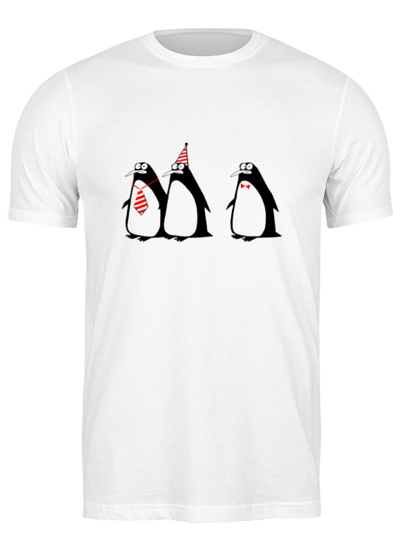 

Футболка мужская Printio Пингвины белая 3XL, Белый, Пингвины
