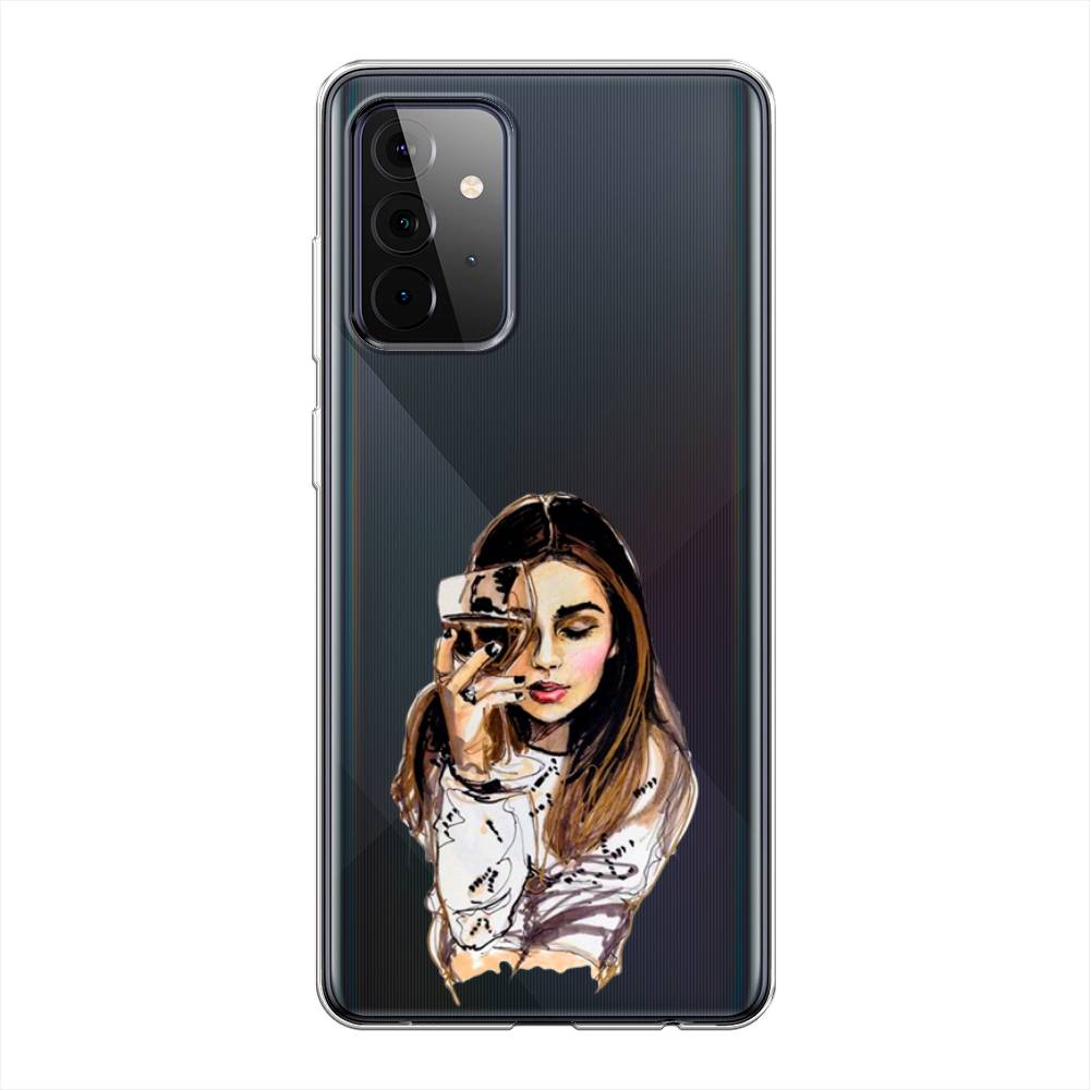 

Чехол Awog на Samsung Galaxy A72 / Самсунг A72 "Девушка с бокалом", Разноцветный, 2101950-7