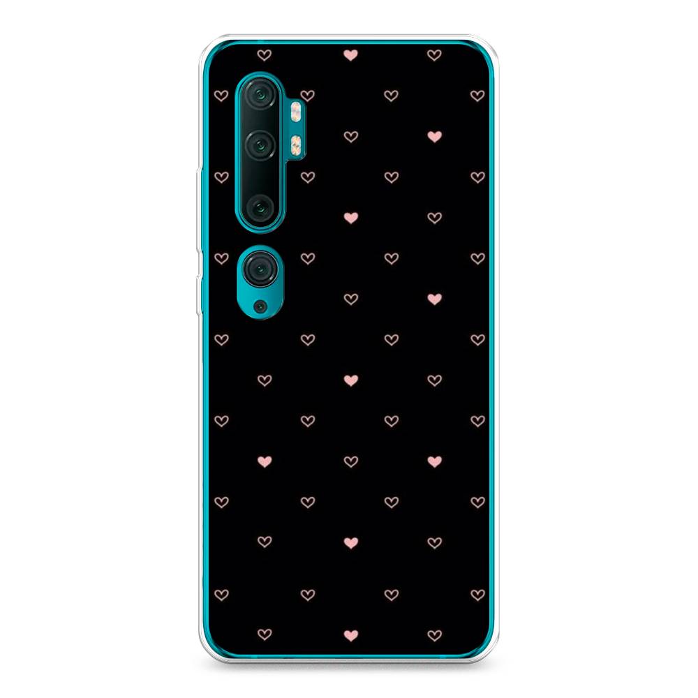 

Чехол Awog на Xiaomi Mi Note 10/Mi Note 10 Pro "Черный фон и сердечки", Разноцветный, 37350-3