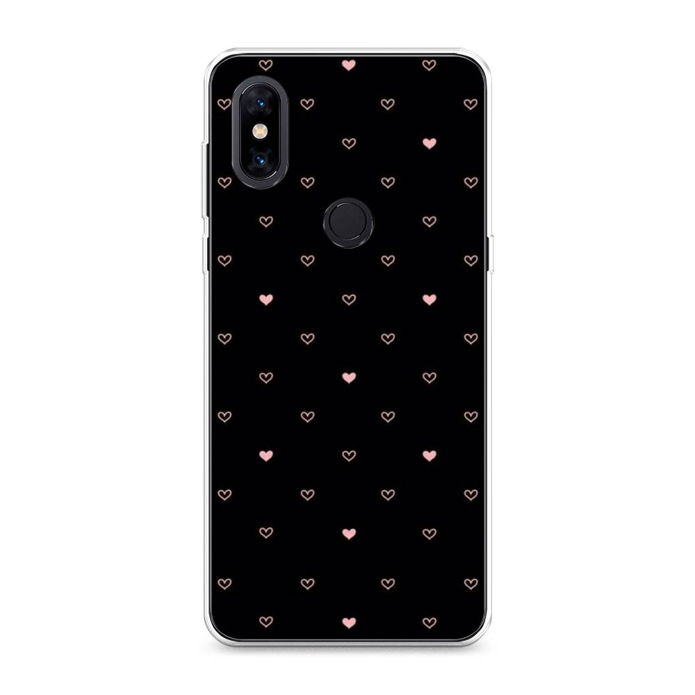 

Чехол Awog на Xiaomi Mi Mix 3 "Черный фон и сердечки", Разноцветный, 34950-3