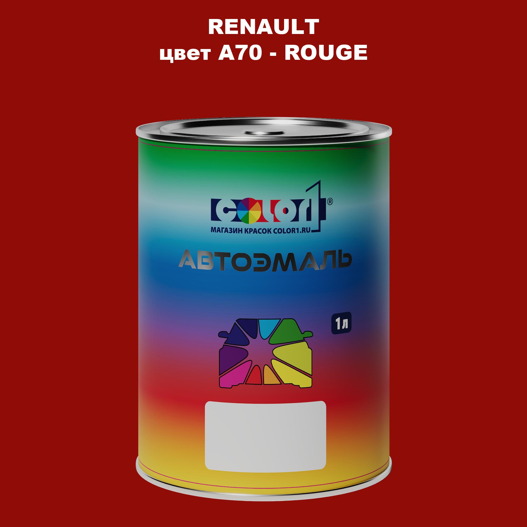 

Автомобильная краска COLOR1 для RENAULT, цвет A70 - ROUGE, Прозрачный