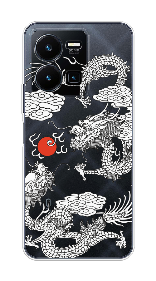 

Чехол на Vivo Y35 4G "Драконы с ножом", Прозрачный;черный;белый, 267250-1