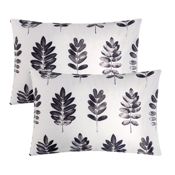 

Комплект наволочек Этель Natural print, 50х70 см-2 шт, 100%хлопок, мако-сатин, Белый;черный