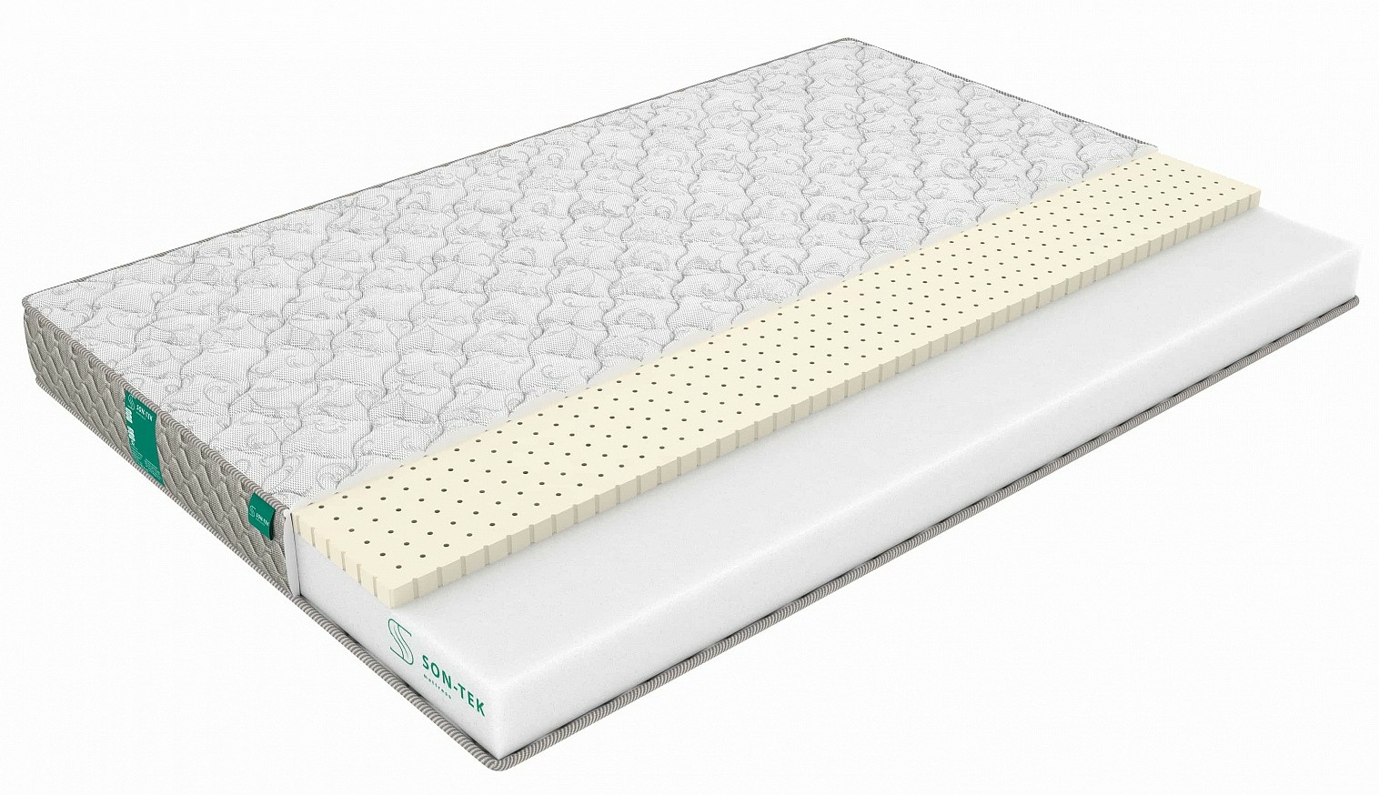 

Матрас Sleeptek Mono LatexPena 12 190х190, Бежевый;белый;серый;серебристый, Mono LatexPena 12