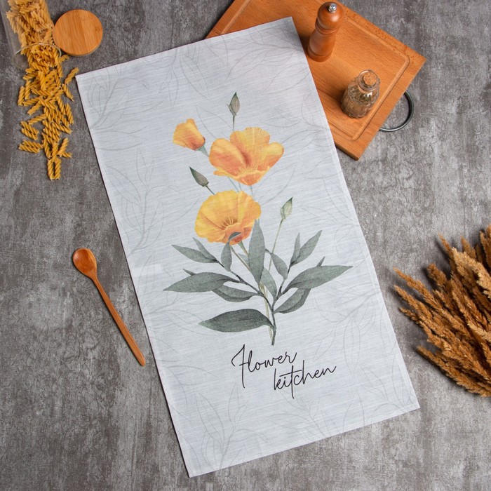 

Полотенце Этель Yellow poppies 40х73 см, 100% хлопок, репс 210 г/м2, Yellow poppies