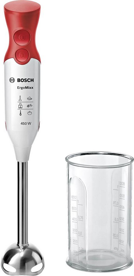 Погружной блендер Bosch MSM64110 белый, красный