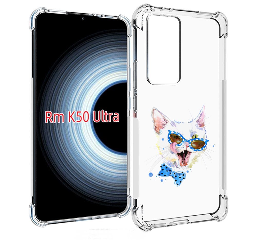 

Чехол MyPads белый кот для Xiaomi 12T / Redmi K50 Ultra, Прозрачный, Tocco