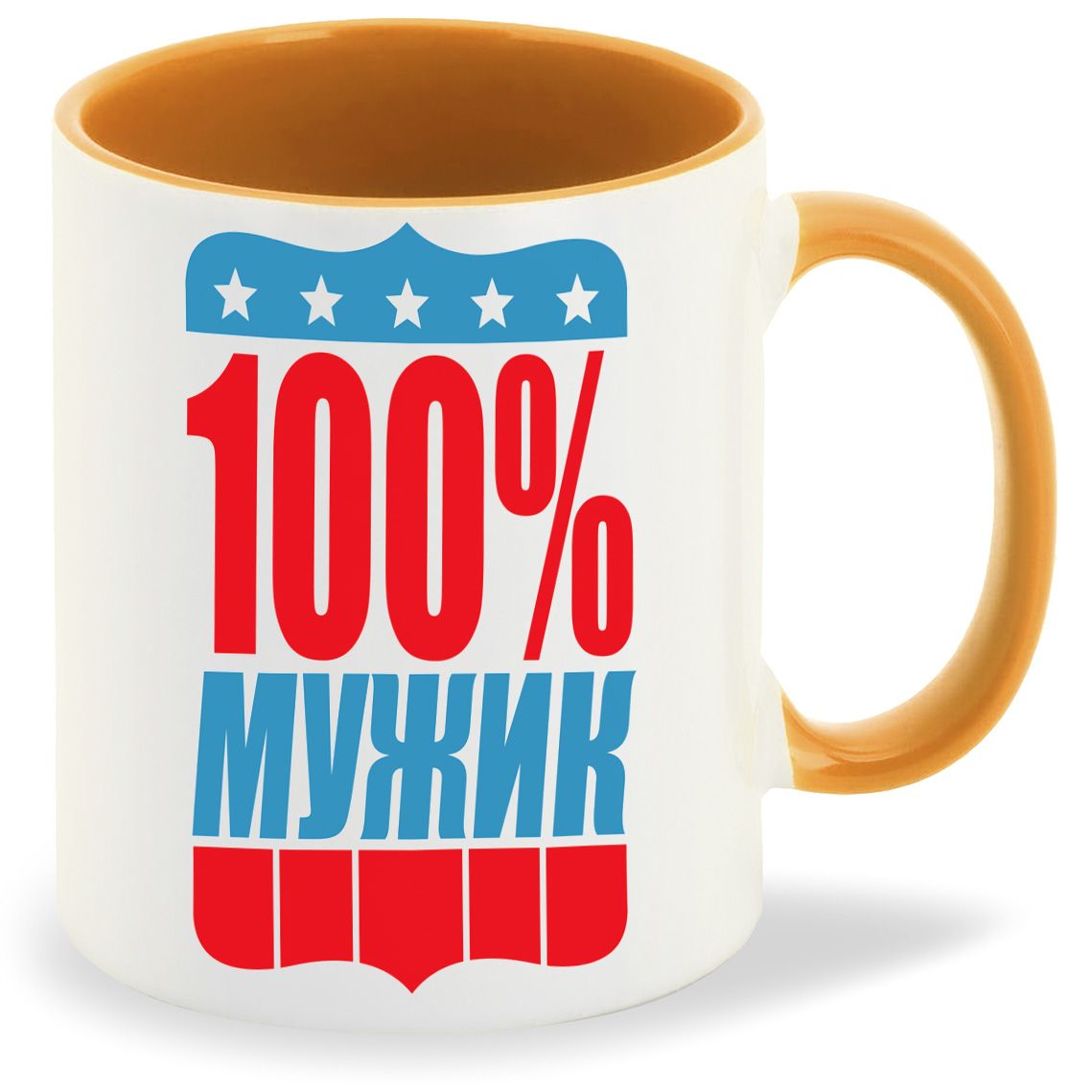 

Кружка CoolPodarok 100 мужик, 100 мужик