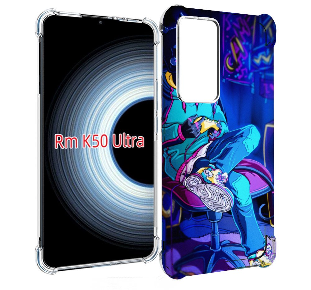 

Чехол MyPads киберпанк игрок для Xiaomi 12T / Redmi K50 Ultra, Прозрачный, Tocco