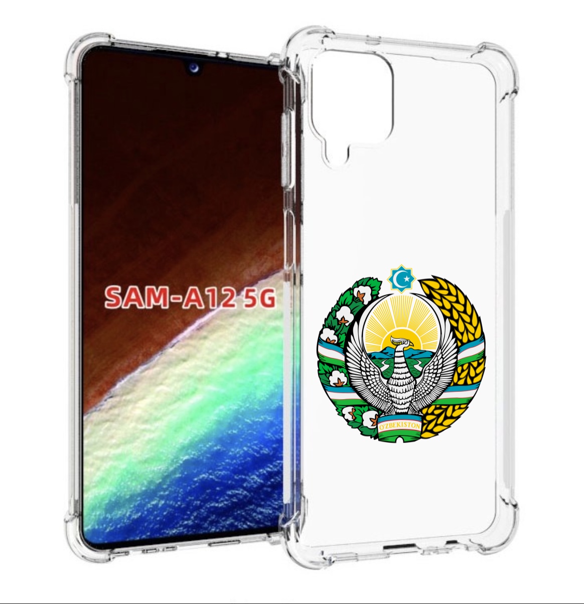 

Чехол MyPads герб-узбекистана для Samsung Galaxy A12 (SM-A125F) 2020/21/A12 Nacho SM-A127F, Прозрачный, Tocco