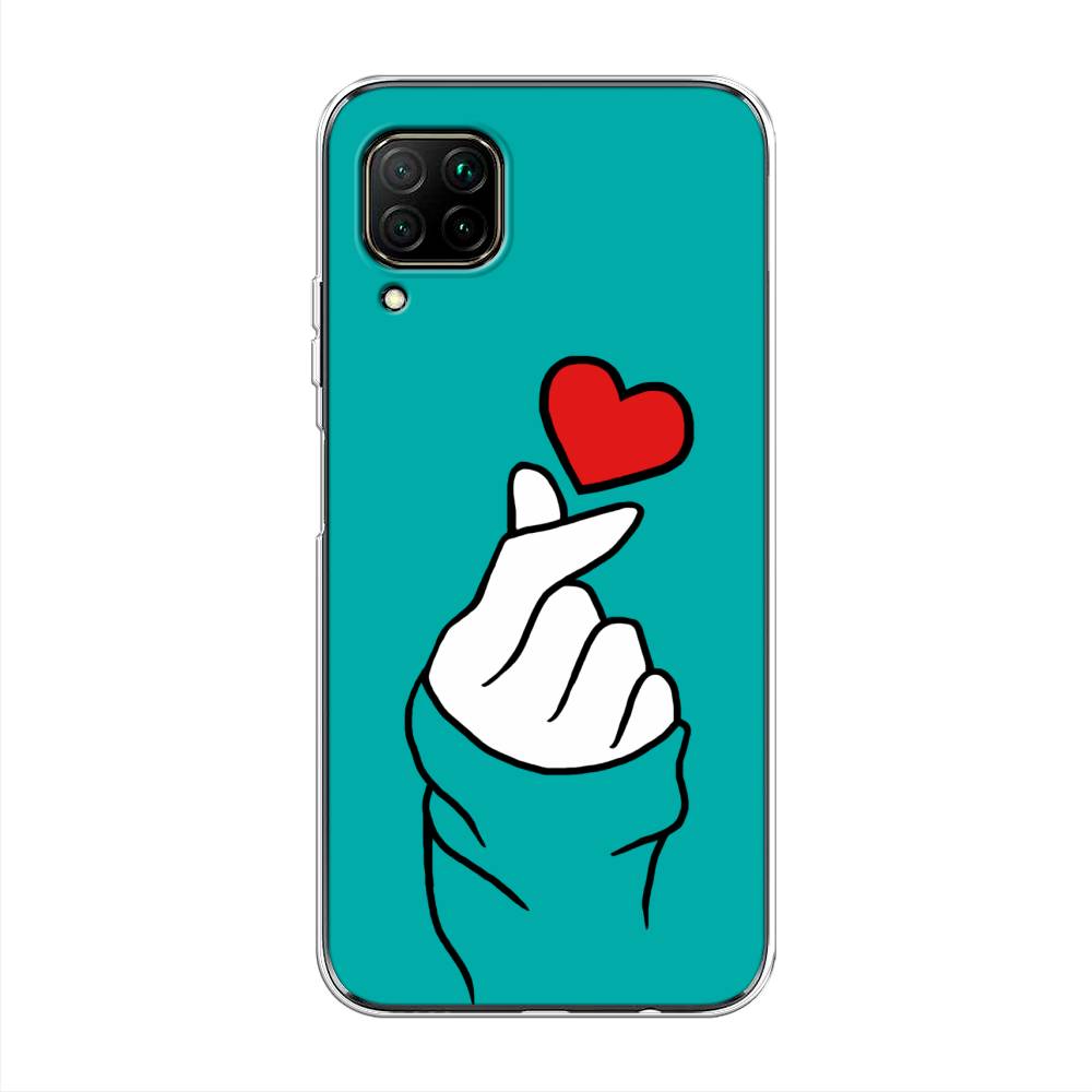

Чехол Awog на Huawei P40 Lite "Маленькое сердечко", Голубой;белый;красный, 611650-7
