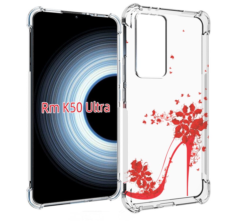 

Чехол MyPads каблук-в-цветах для Xiaomi 12T / Redmi K50 Ultra, Прозрачный, Tocco