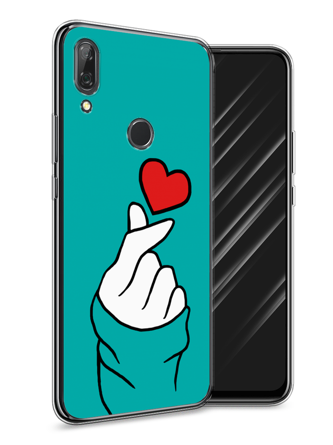

Чехол Awog на Huawei P Smart Z "Маленькое сердечко", Голубой;белый;красный, 69450-7