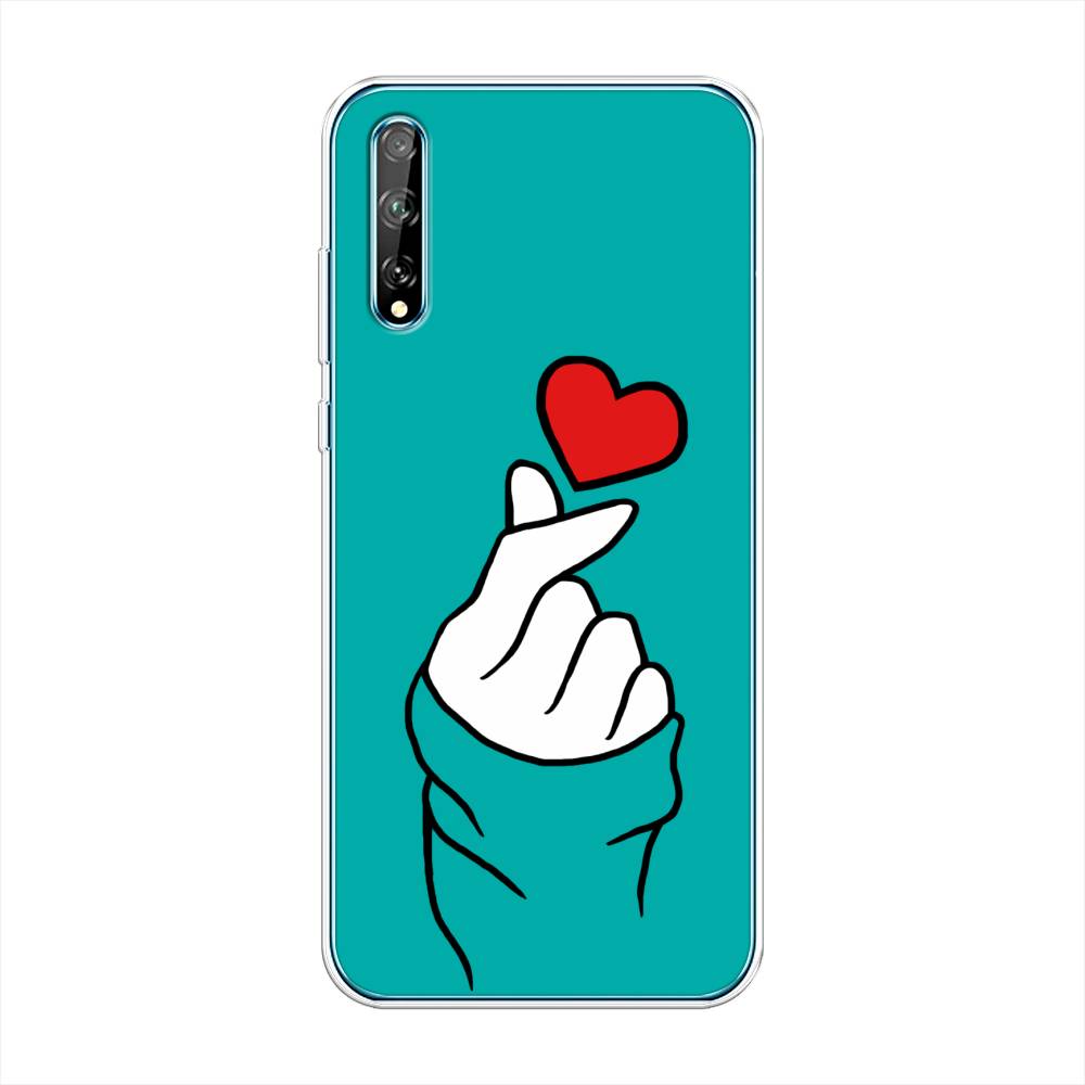 

Чехол Awog на Huawei P Smart S "Маленькое сердечко", Голубой;белый;красный, 6103550-7