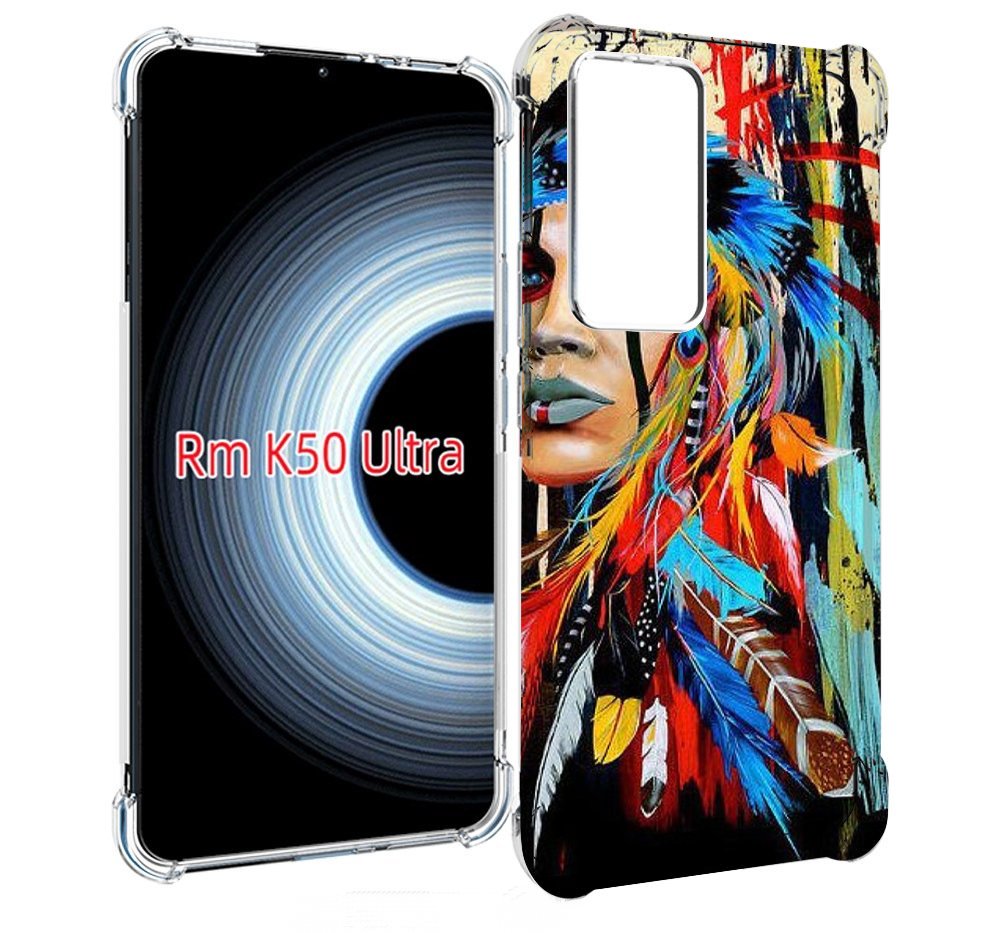 

Чехол MyPads индеец расписной для Xiaomi 12T / Redmi K50 Ultra, Прозрачный, Tocco