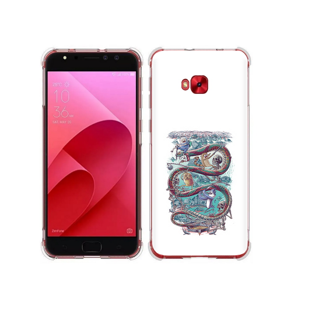 

Чехол MyPads Tocco для Asus ZenFone 4 Selfie время приключений страшилка (PT76274.652.280), Прозрачный, Tocco