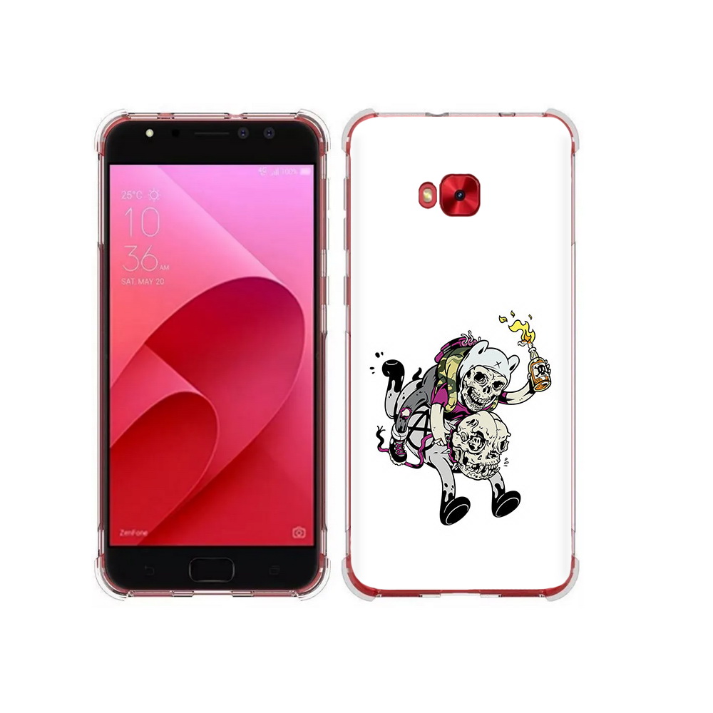 

Чехол MyPads Tocco для Asus ZenFone 4 Selfie время приключений скелеты (PT76274.652.277), Прозрачный, Tocco