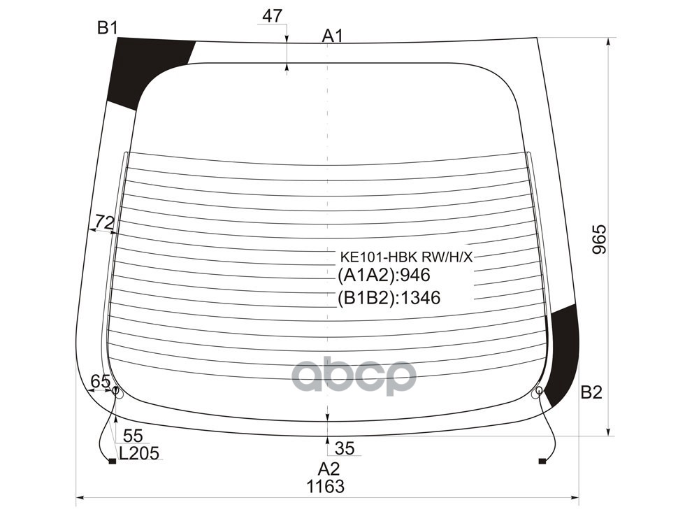 

Стекло Заднее С Обогревом Toyota Corolla 5D Lbk 91-97 XYG арт. KE101-HBK RW/H/X