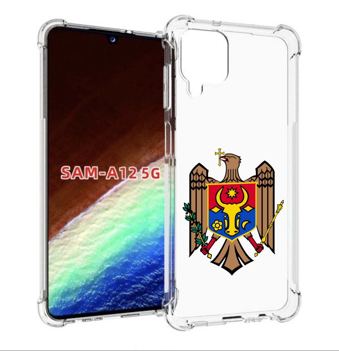 

Чехол MyPads герб-молдовы для Samsung Galaxy A12 (SM-A125F) 2020/21/A12 Nacho SM-A127F, Прозрачный, Tocco