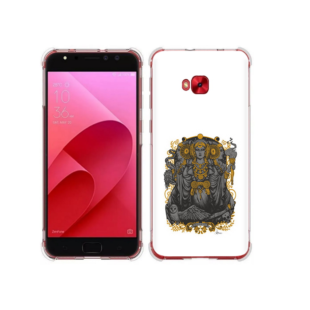 

Чехол MyPads Tocco для Asus ZenFone 4 Selfie божество с золотыми элементами, Прозрачный, Tocco