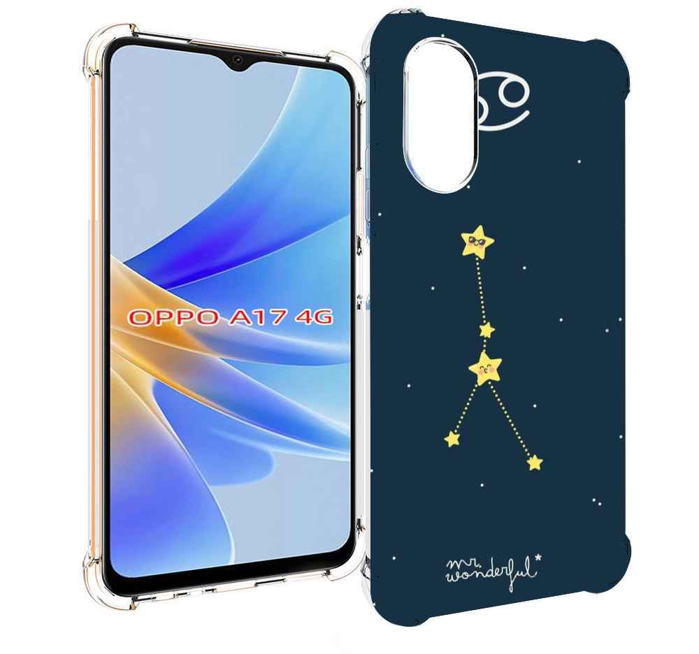 

Чехол MyPads знак-зодиака-рак-3 для OPPO A17, Прозрачный, Tocco