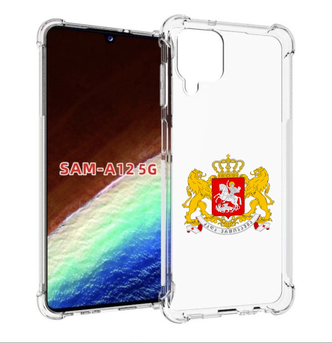 

Чехол MyPads герб-грузии для Samsung Galaxy A12 (SM-A125F) 2020/21/A12 Nacho SM-A127F, Прозрачный, Tocco