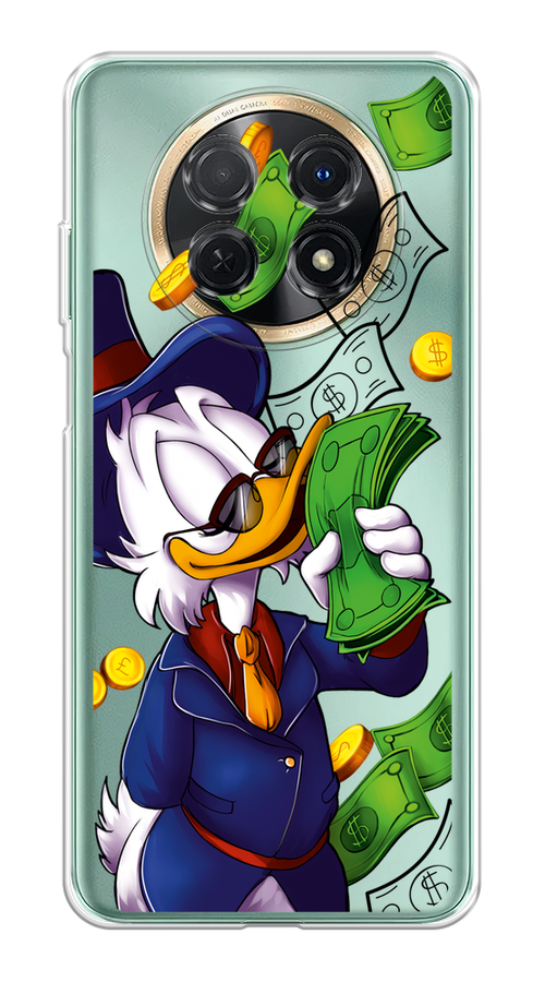 

Чехол на Huawei Nova Y91 "Scrooge McDuck with Money", Синий;зеленый;белый, 6121650-6