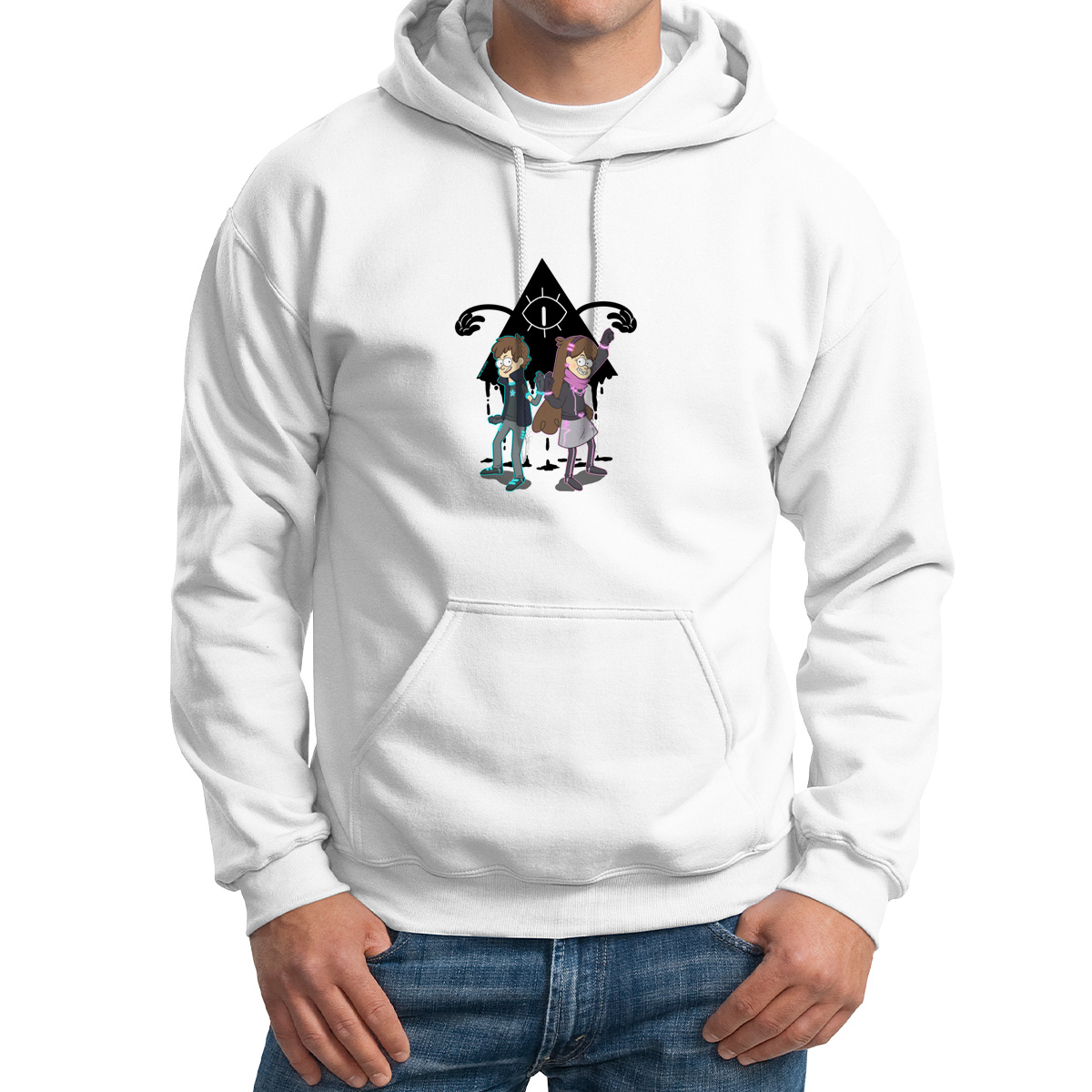 

Худи унисекс CoolPodarok Gravity falls Nightmare белое 46 RU, 6M041294