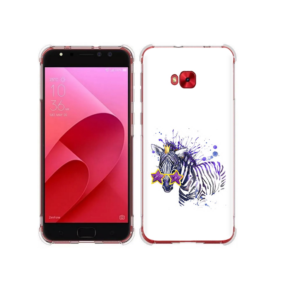 

Чехол MyPads Tocco для Asus ZenFone 4 Selfie акварельная зебра (PT76274.652.215), Прозрачный, Tocco