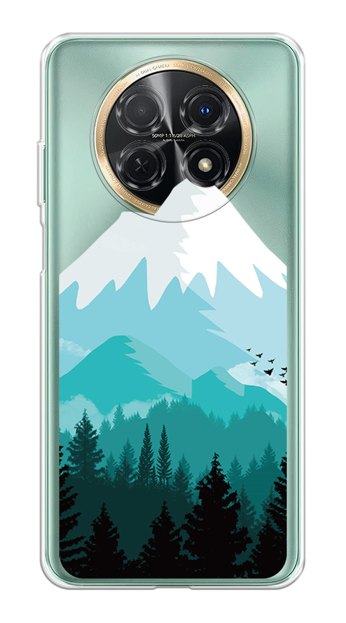 

Чехол на Huawei Nova Y91 "Синяя снежная гора", Белый;голубой;бирюзовый, 6121650-2