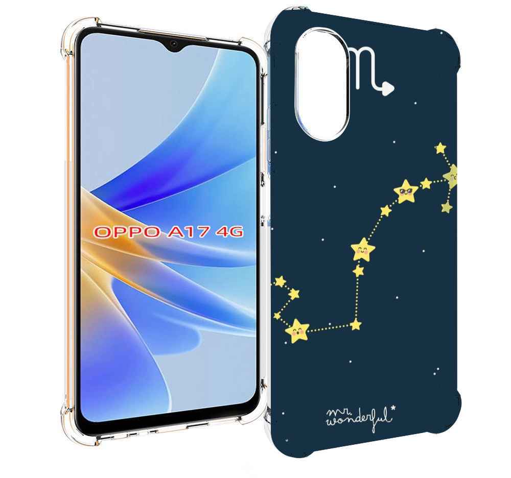 

Чехол MyPads знак зодиака скорпион 1 для OPPO A17, Прозрачный, Tocco
