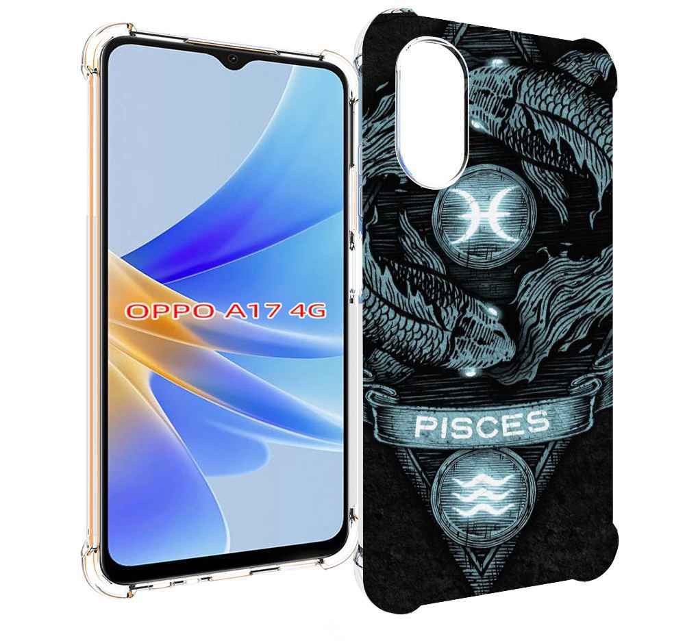 

Чехол MyPads знак зодиака рыбы 4 для OPPO A17, Прозрачный, Tocco