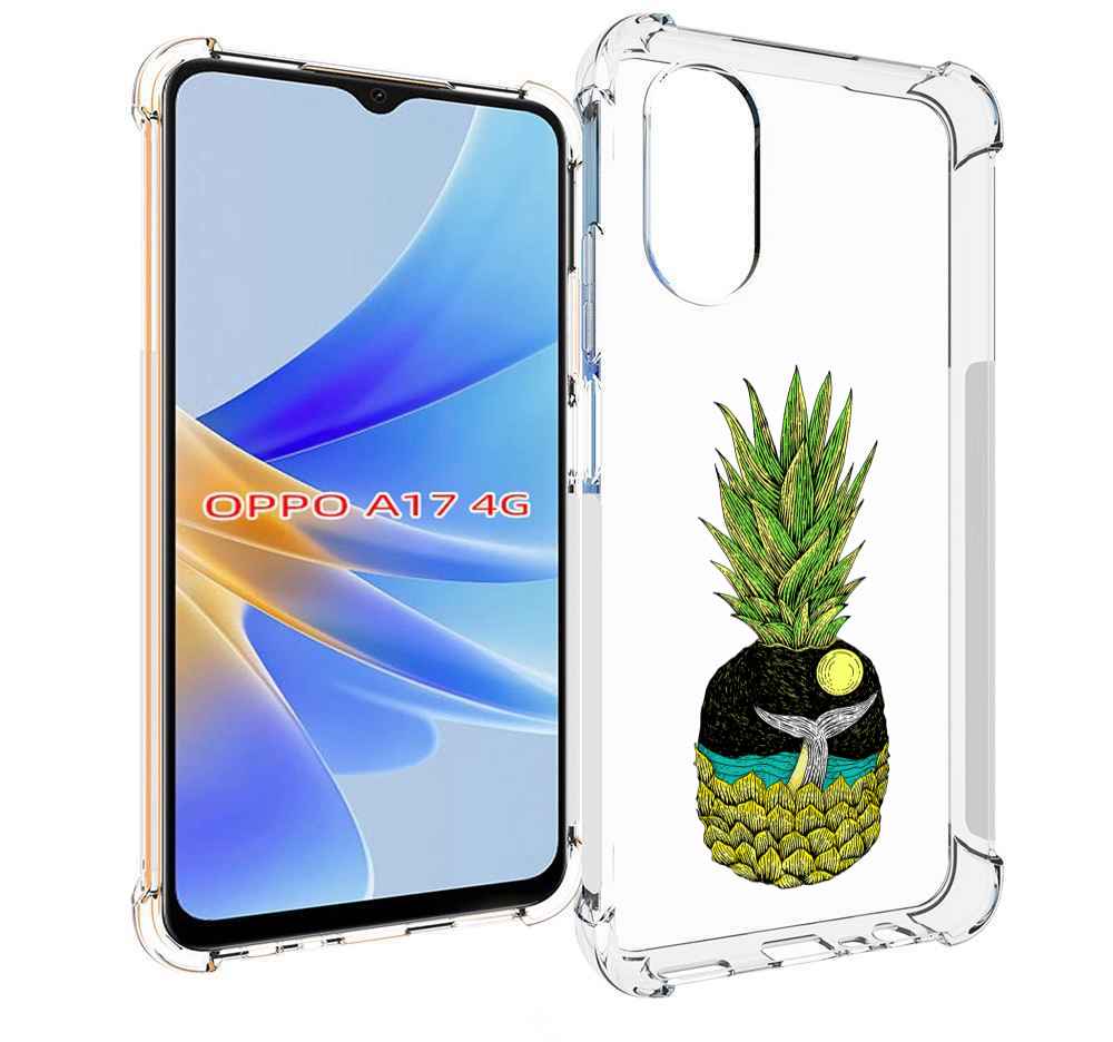 

Чехол MyPads ананас с китом для OPPO A17, Прозрачный, Tocco