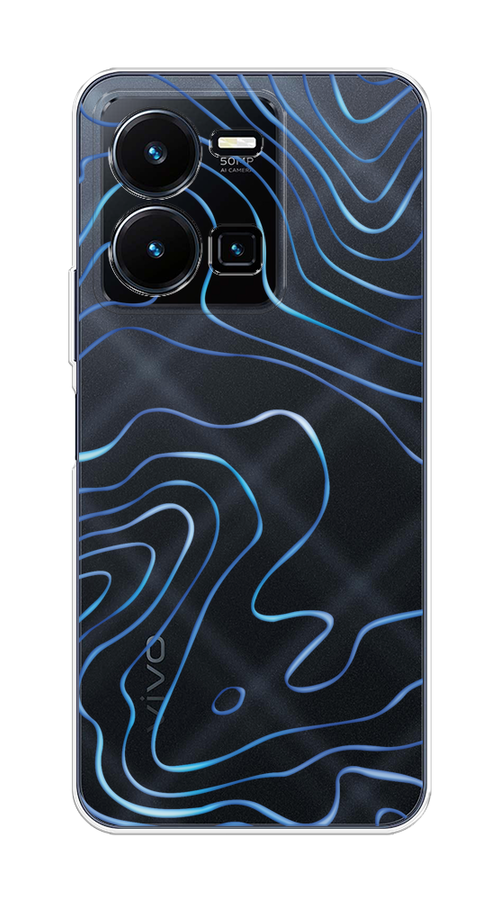 

Чехол на Vivo Y35 4G "Blue lines", Прозрачный;синий, 267250-1