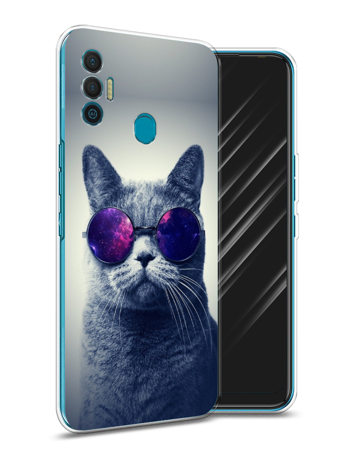 

Чехол Awog на Tecno Spark 7 "Космический кот", Разноцветный, 301050-1