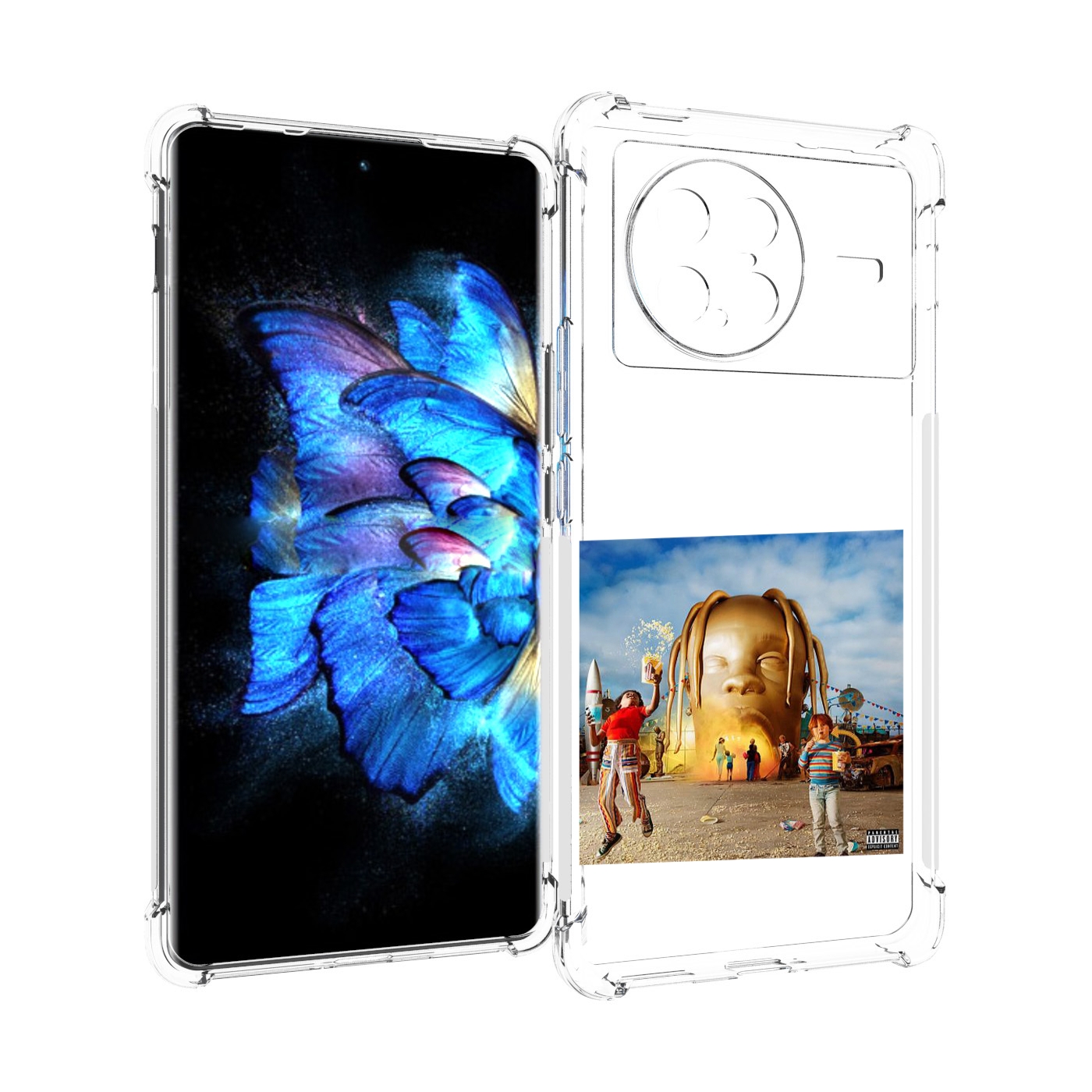 

Чехол MyPads Travis Scott - Astroworld для Vivo X Note 5G, Прозрачный, Tocco