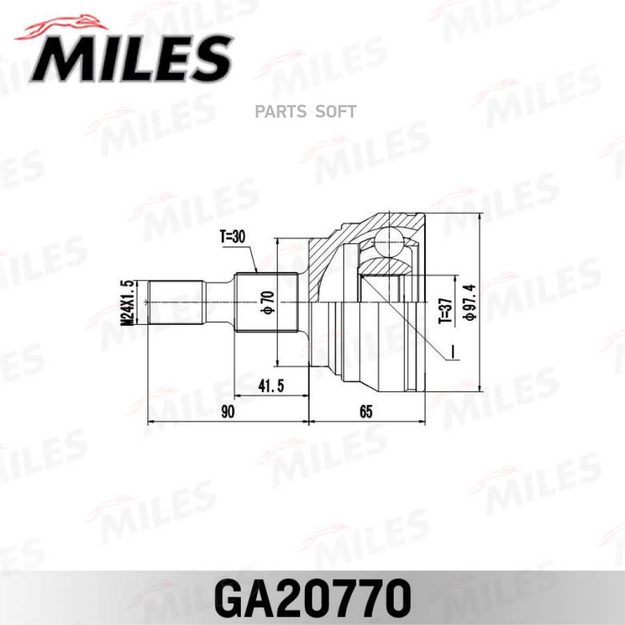 

Шрус Mb M-Class 164/166/ Gl-Glass 164/166/ R-Class R251 05-18 Нар. Miles GA20770