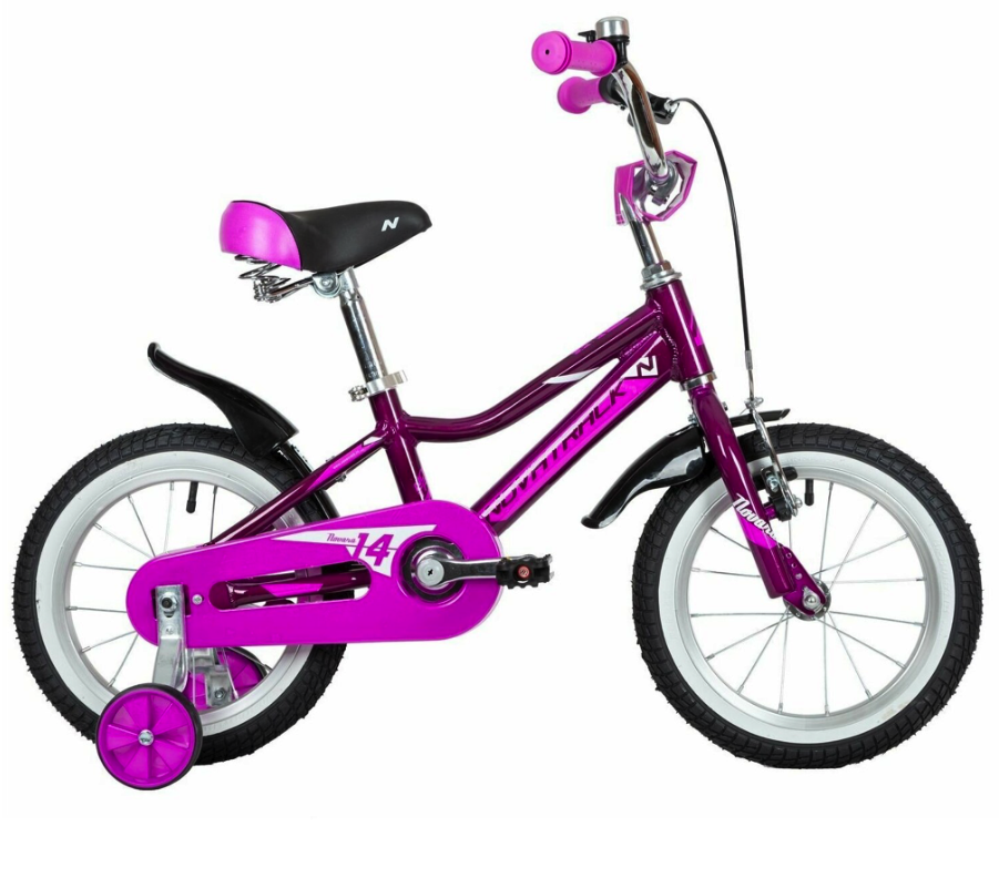 Велосипед детский Novatrack Novara 14 (2022) фиолетовый 153691 (145ANOVARA.VL22) велосипеды двухподвесы forward raptor 27 5 1 0 год 2022 фиолетовый ростовка 16