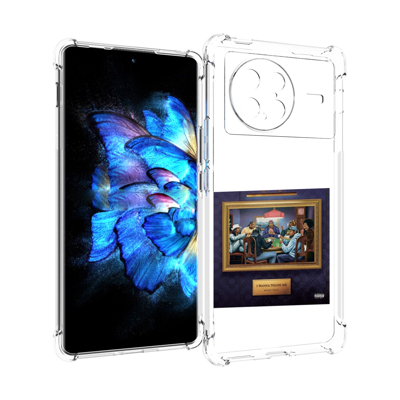 

Чехол MyPads Snoop Dogg WANNA THANK ME для Vivo X Note 5G, Прозрачный, Tocco