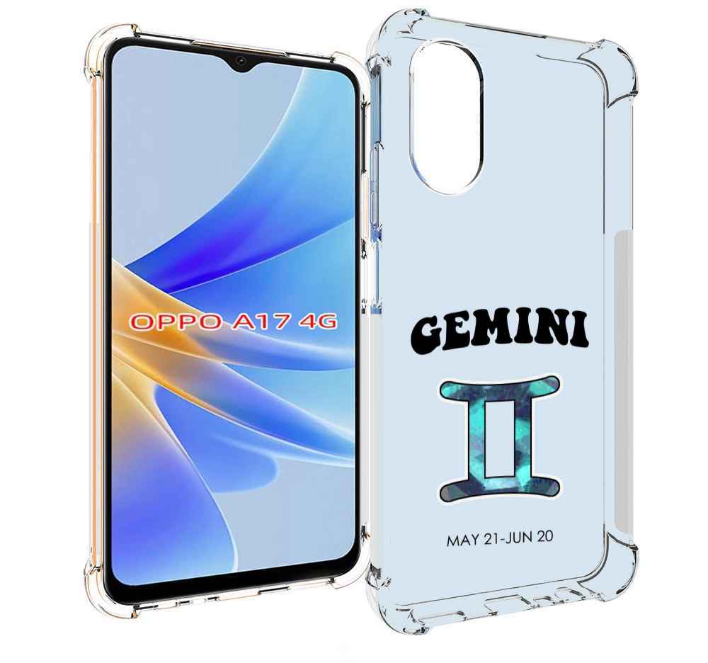 

Чехол MyPads знак зодиака близнецы 1 для OPPO A17, Прозрачный, Tocco