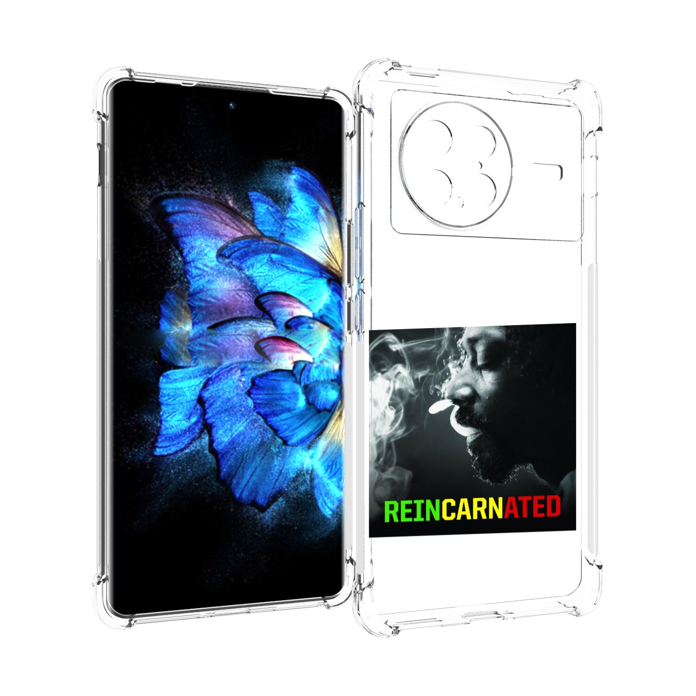 

Чехол MyPads Snoop Dogg REINCARNATED для Vivo X Note 5G, Прозрачный, Tocco