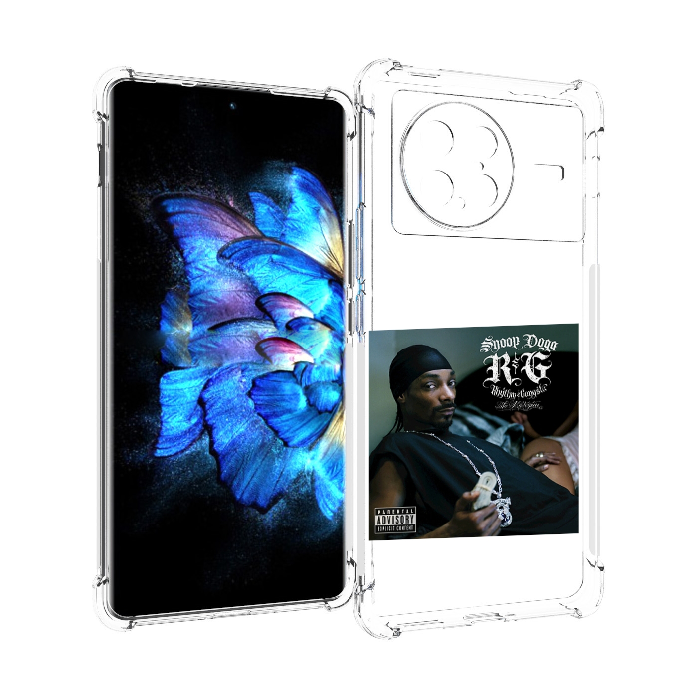 

Чехол MyPads Snoop Dogg R&G (RHYTHM & GANGSTA) для Vivo X Note 5G, Прозрачный, Tocco