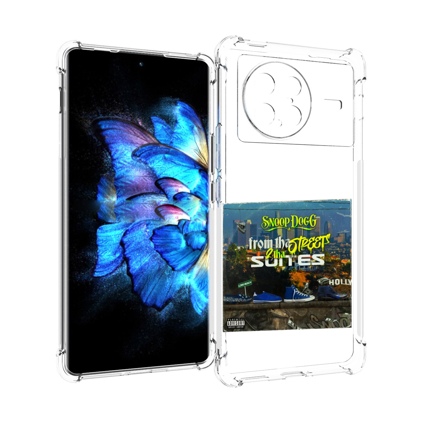 

Чехол MyPads Snoop Dogg FROM THE STREET 2 THA SUITES для Vivo X Note 5G, Прозрачный, Tocco