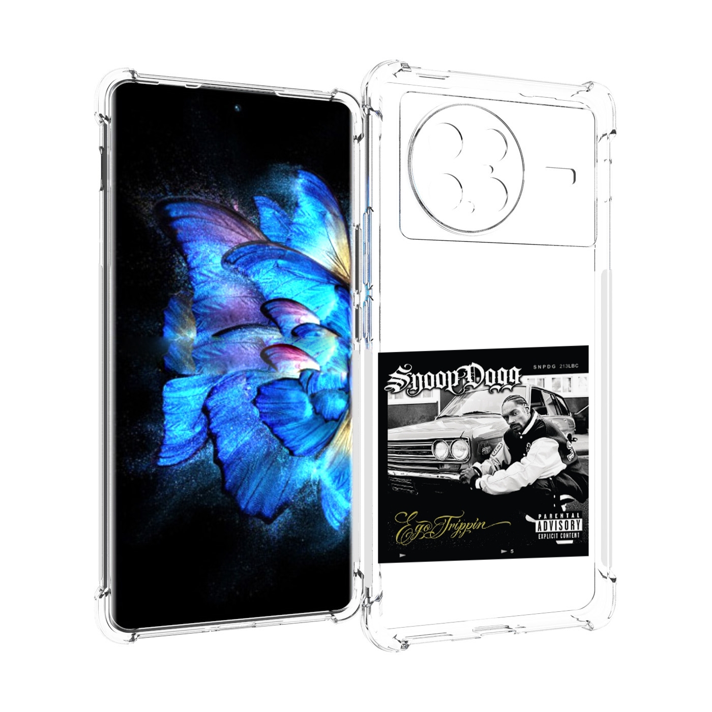 

Чехол MyPads Snoop Dogg EGO TRIPPIN’ для Vivo X Note 5G, Прозрачный, Tocco