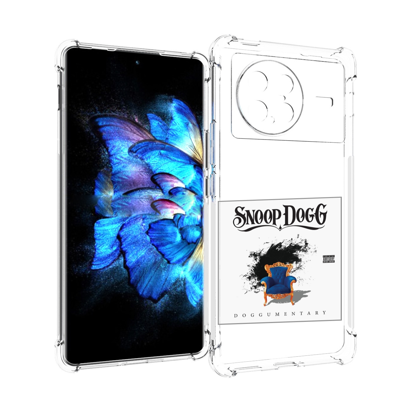 

Чехол MyPads Snoop Dogg DOGGUMENTARY для Vivo X Note 5G, Прозрачный, Tocco